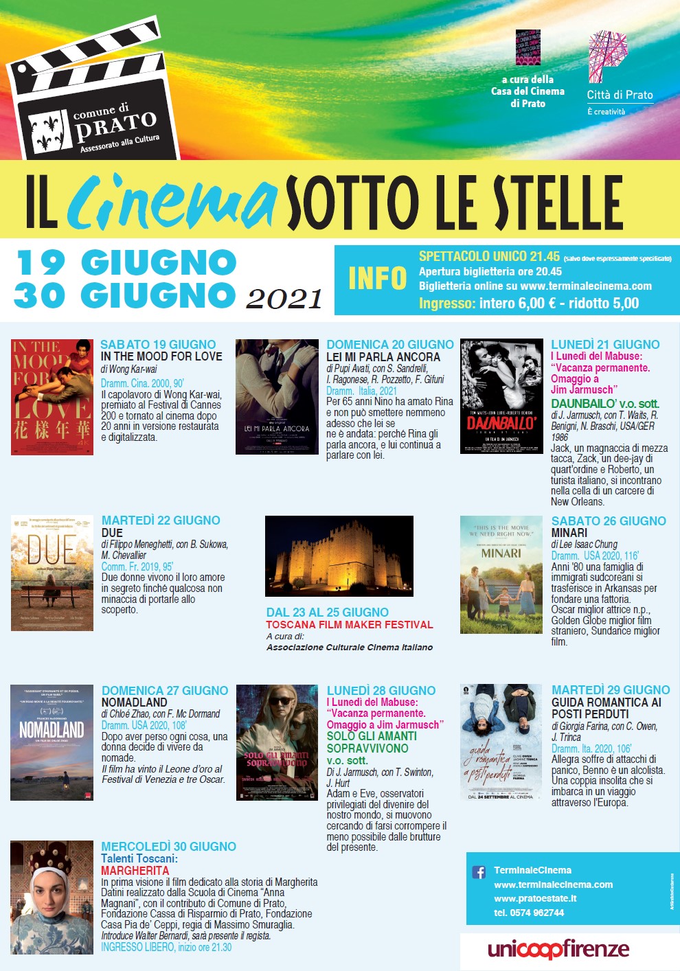 Cinema al Castello 2021. Il programma dal 19 al 30 giugno